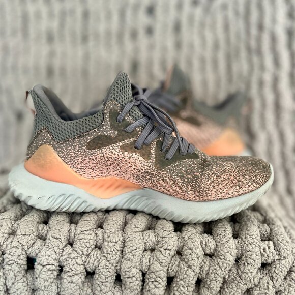 Adidas AlphaBounce Running Shoes Speckled Gray & Pink– Size 6.5 - Picture 10 of 15